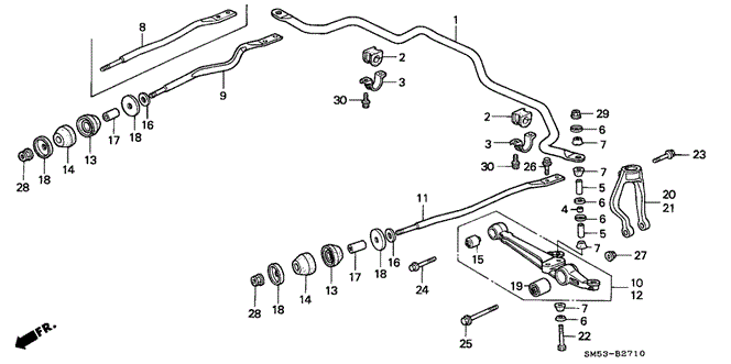 CHASSIS/FRONT LOWER ARM for 1992 Honda ACCORD 5-DOOR #1