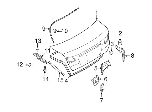 Lid & Components for 2014 Subaru Legacy #0