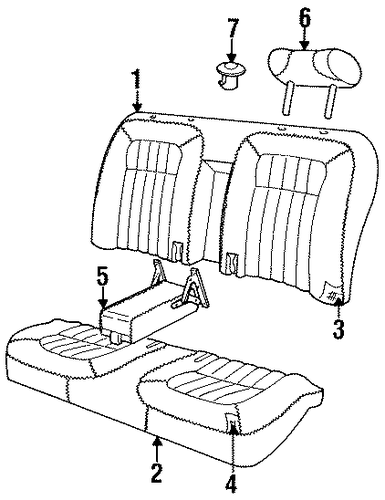 XJ12 REAR SEAT COMPONENTS 3