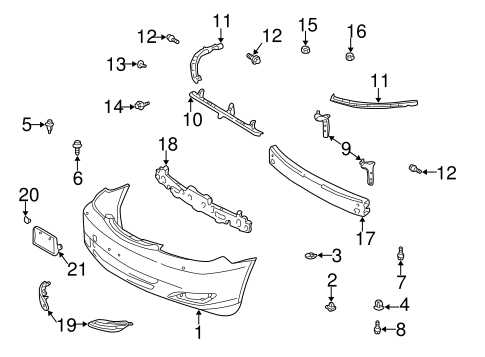 BODY/BUMPER & COMPONENTS - FRONT for 2004 Toyota Camry #1