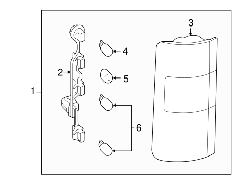 Electrical/Bulbs - Chassis for 2013 Ford Transit Connect #3