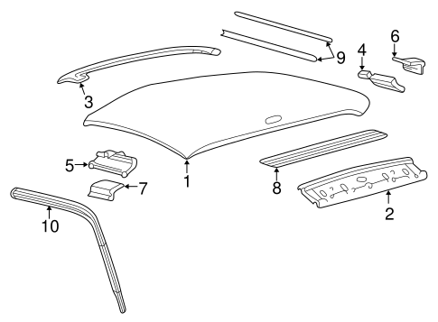 Body/Roof & Components for 2003 Ford F-250 Super Duty #1
