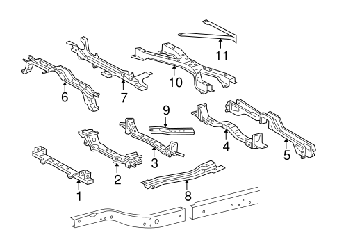BODY/CROSSMEMBERS & COMPONENTS for 2012 Toyota Tacoma #3