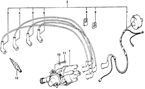ENGINE/DISTRIBUTOR - SPARK PLUG for 1978 Honda ACCORD HATCHBACK #1