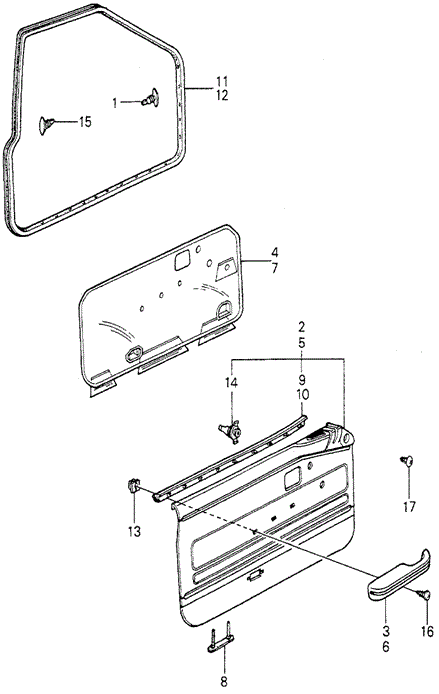 INTERIOR / BUMPER/FRONT DOOR LINING for 1979 Honda ACCORD HATCHBACK #1