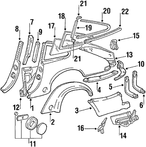 911 QUARTER PANEL & COMPONENTS