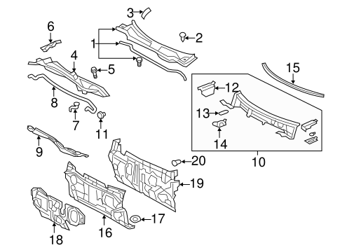 Body/Cowl for 2009 Toyota Camry #1