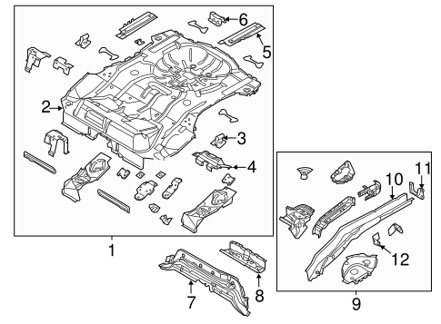 Body/Rear Floor & Rails for 2017 Ford Focus #2