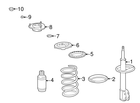 FRONT SUSPENSION/STRUTS & COMPONENTS for 2000 Toyota Corolla #1