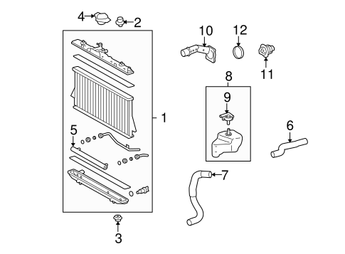 COOLING SYSTEM/RADIATOR & COMPONENTS for 2015 Toyota Venza #2