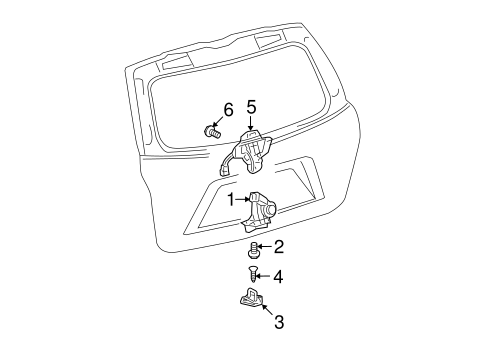 BODY/GLASS & HARDWARE - BACK for 2008 Toyota Highlander #2