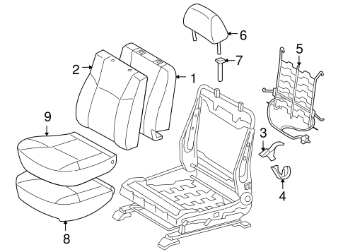BODY/FRONT SEAT COMPONENTS for 2005 Toyota Tacoma #4