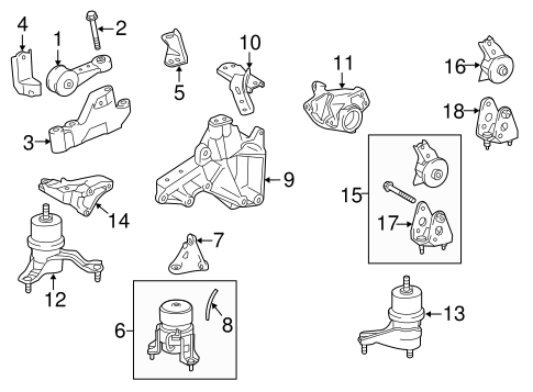 ENGINE/ENGINE & TRANS MOUNTING for 2014 Toyota Highlander #1