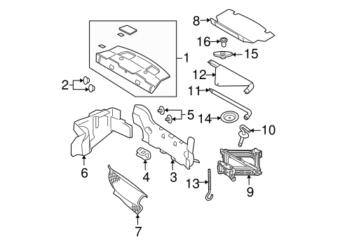 Mustang INTERIOR TRIM - REAR BODY
