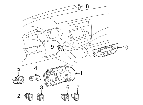 BODY/CLUSTER & SWITCHES for 2015 Toyota Avalon #1