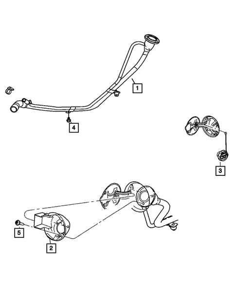 Fuel Tank Filler Tube for 2005 Dodge Durango #0