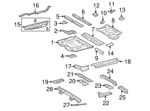 BODY/FLOOR & RAILS for 2010 Toyota Highlander #1