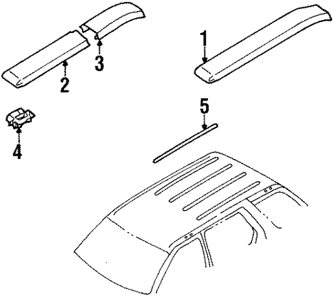 Rear Molding - Honda (8-97124-468-0) Rear Molding - Honda (8-97124-468-0)