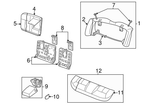 Sable REAR SEAT COMPONENTS