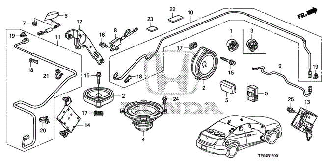 Electrical/Exhaust/Heater/Fuel/Radio Antenna - Speaker for 2009 Honda ACCORD COUPE #1