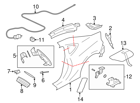 BODY/QUARTER PANEL & COMPONENTS for 2014 Scion FR-S #1