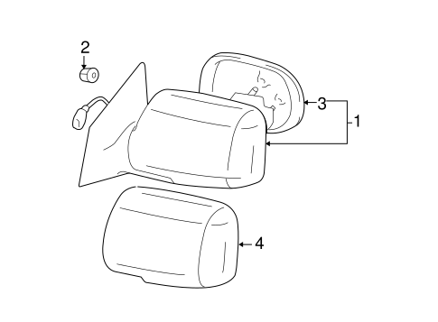 BODY/OUTSIDE MIRRORS for 2007 Toyota Yaris #1