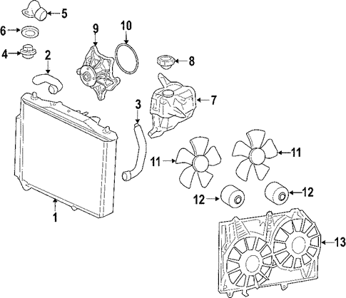 Cooling System/Radiator & Components for 2006 Cadillac DTS #2