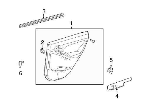 BODY/INTERIOR TRIM - REAR DOOR for 2013 Toyota Matrix #1