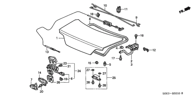 Body/Air Conditioning/Trunk Lid for 2002 Acura TL SEDAN #1