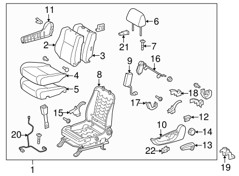 BODY/DRIVER SEAT COMPONENTS for 2010 Toyota Sequoia #1