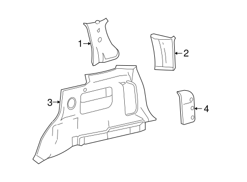 Mariner INTERIOR TRIM - QUARTER PANELS