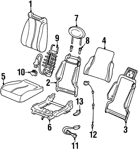 Cougar FRONT SEAT COMPONENTS