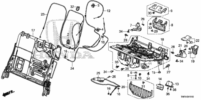 Interior/Bumper/Rear Seat Components (L.) for 2019 Honda ODYSSEY 5-DOOR #1