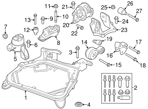 Engine/Engine & Trans Mounting for 2011 Ford Fusion #2