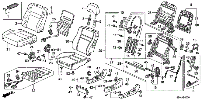 Interior/Bumper/Front Seat (L.) for 2007 Honda ACCORD COUPE #1