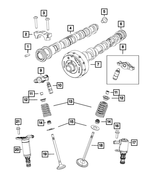 Camshaft and Valve for 2018 Jeep Grand Cherokee #0