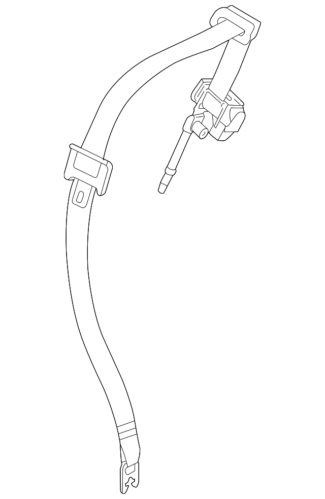 6841750 Деталь BELT & RETRACTOR, LEFT