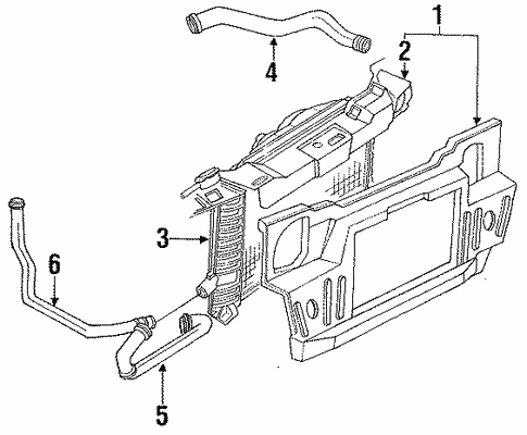 Radiator & Components for 1994 Mercury Topaz #0