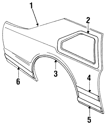 Mark VII EXTERIOR TRIM - QUARTER PANEL