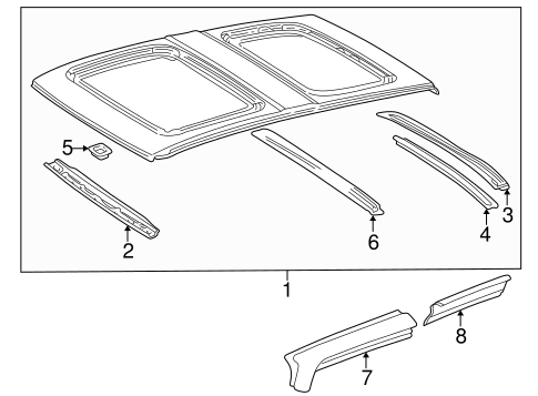 BODY/ROOF & COMPONENTS for 1997 Toyota RAV4 #2