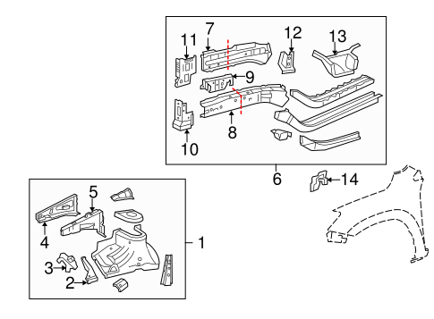 BODY/STRUCTURAL COMPONENTS & RAILS for 2012 Toyota RAV4 #1