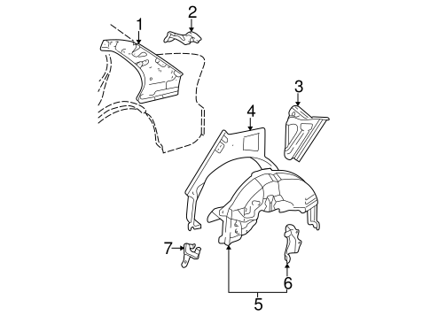 BODY/INNER STRUCTURE for 2006 Toyota Corolla #1