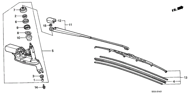 ELECTRICAL / EXHAUST / HEATER / FUEL/REAR WINDSHIELD WIPER for 1987 Honda ACCORD HATCHBACK #1