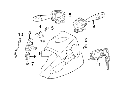 STEERING/SHROUD, SWITCHES & LEVERS for 2005 Toyota Echo #1