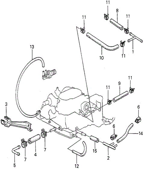 ENGINE/FUEL TUBING (3) for 1980 Honda ACCORD HATCHBACK #1