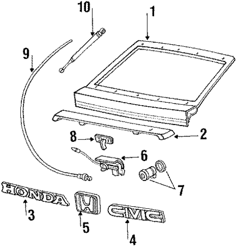 OEM Honda 87301-671-030 - Nameplate OEM Honda 87301-671-030 - Nameplate