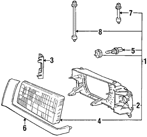 740 HEADLAMP COMPONENTS