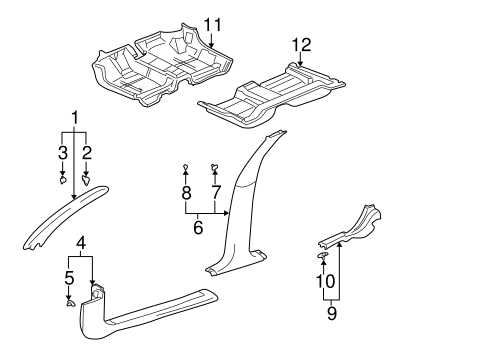 Body/Interior Trim - Pillars for 2005 Buick LeSabre #1