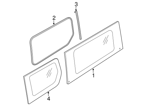 Transit Connect GLASS - SIDE PANEL