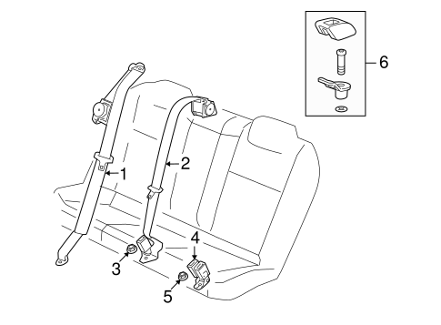 G8 REAR SEAT BELTS